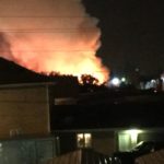 The Inter-Mountain photo by Paul Sines A fire engulfs the back room of a Livingston Avenue residence, in Elkins, early Thursday morning. Nobody was injured as a result of the blaze